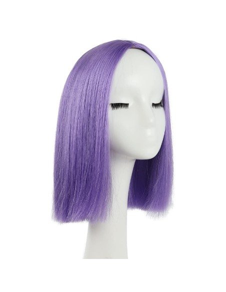 ⭐  Peluca Corta Kanekalon Corte Recto Apariencia Natural