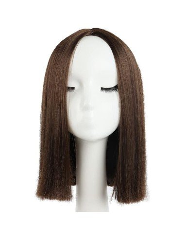 ⭐  Peluca Corta Kanekalon Corte Recto Apariencia Natural