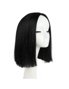 ⭐  Peluca Corta Kanekalon Corte Recto Apariencia Natural 2