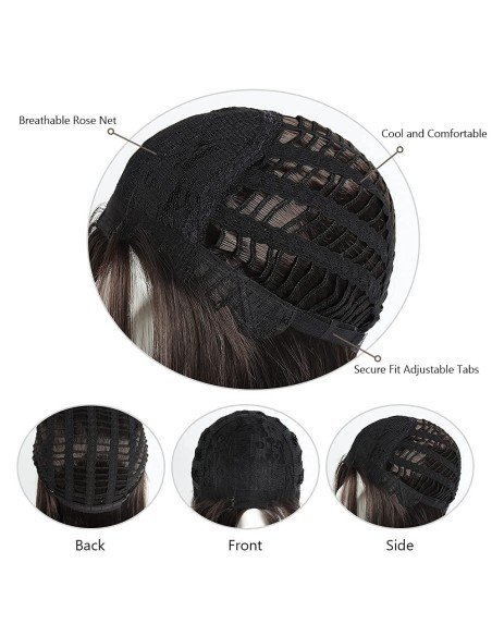 ⭐  Peluca Corta Kanekalon Corte Recto Apariencia Natural ⭐  Peluca Corta Kanekalon Corte Recto Apariencia Natural