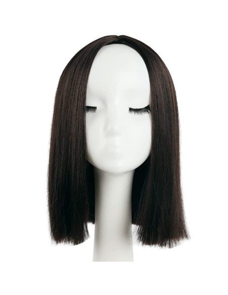 ⭐  Peluca Corta Kanekalon Corte Recto Apariencia Natural