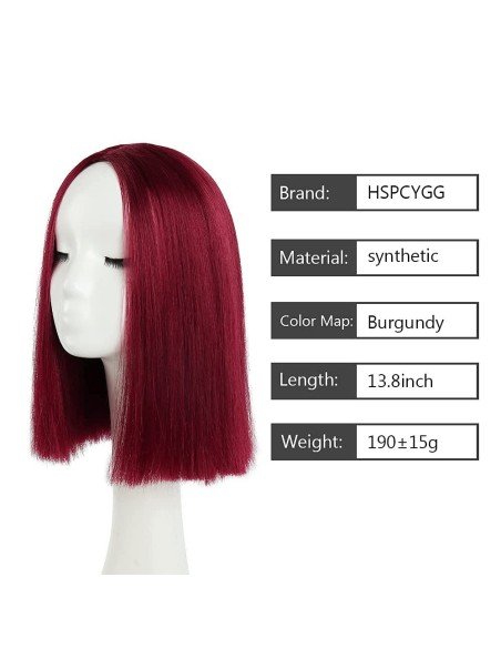 ⭐  Peluca Corta Kanekalon Corte Recto Apariencia Natural ⭐  Peluca Corta Kanekalon Corte Recto Apariencia Natural