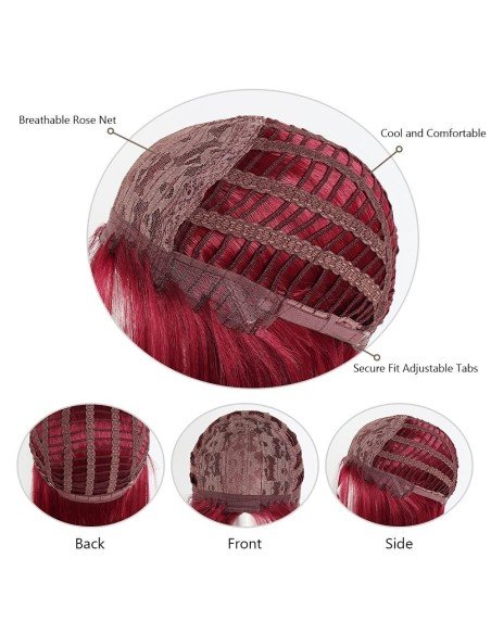 ⭐  Peluca Corta Kanekalon Corte Recto Apariencia Natural ⭐  Peluca Corta Kanekalon Corte Recto Apariencia Natural