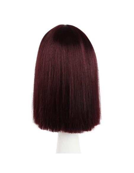 ⭐  Peluca Corta Kanekalon Corte Recto Apariencia Natural