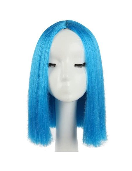 ⭐  Peluca Corta Kanekalon Corte Recto Apariencia Natural