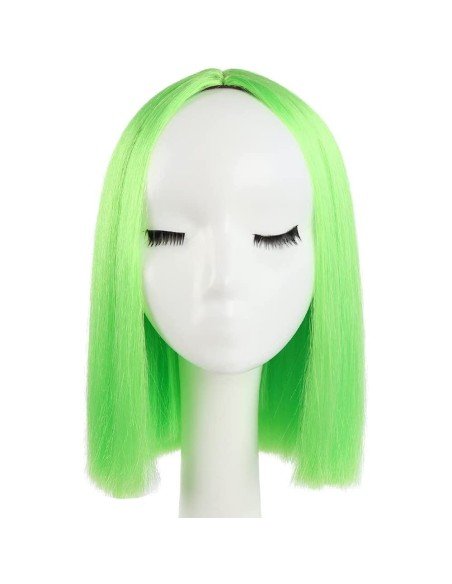 ⭐  Peluca Corta Kanekalon Corte Recto Apariencia Natural