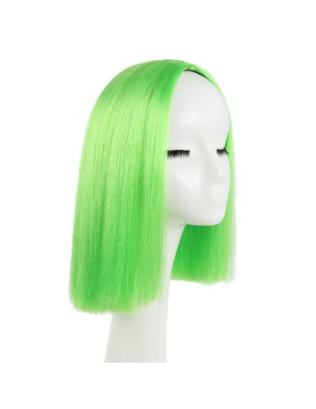 ⭐  Peluca Corta Kanekalon Corte Recto Apariencia Natural