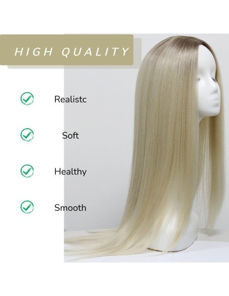 ⭐  Peluca Corta Kanekalon Corte Recto Apariencia Natural