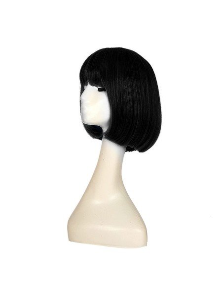 ⭐  Peluca Corta Bob en Fibras Ideal para Fiesta y Carnaval