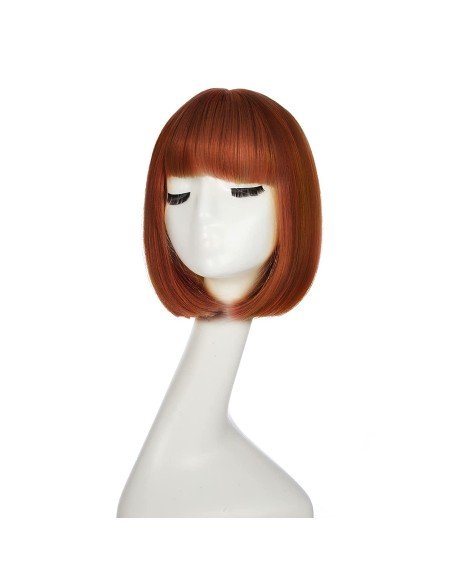 ⭐  Peluca Corta Bob en Fibras Ideal para Fiesta y Carnaval