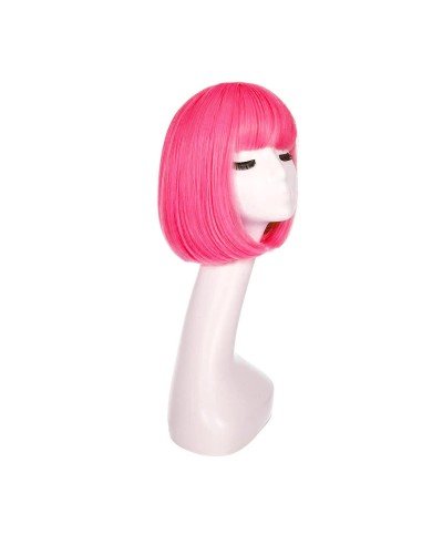⭐  Peluca Corta Bob en Fibras Ideal para Fiesta y Carnaval