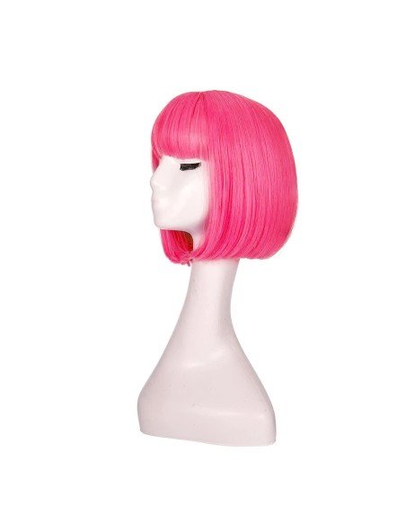⭐  Peluca Corta Bob en Fibras Ideal para Fiesta y Carnaval