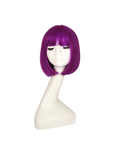 ⭐  Peluca Corta Bob en Fibras Ideal para Fiesta y Carnaval