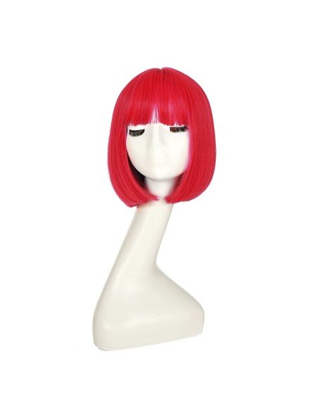 ⭐  Peluca Corta Bob en Fibras Ideal para Fiesta y Carnaval