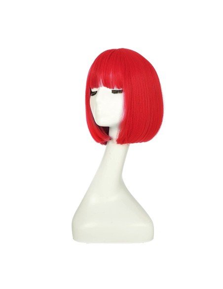 ⭐  Peluca Corta Bob en Fibras Ideal para Fiesta y Carnaval