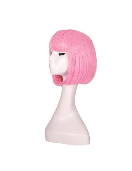 ⭐  Peluca Corta Bob en Fibras Ideal para Fiesta y Carnaval