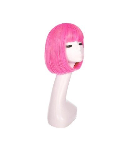 ⭐  Peluca Corta Bob en Fibras Ideal para Fiesta y Carnaval