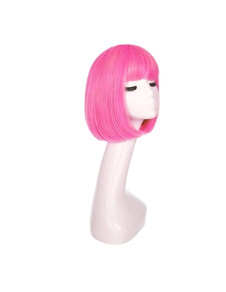 ⭐  Peluca Corta Bob en Fibras Ideal para Fiesta y Carnaval