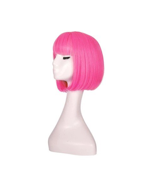 ⭐  Peluca Corta Bob en Fibras Ideal para Fiesta y Carnaval