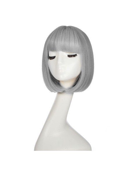 ⭐  Peluca Corta Bob en Fibras Ideal para Fiesta y Carnaval ⭐  Peluca Corta Bob en Fibras Ideal para Fiesta y Carnaval