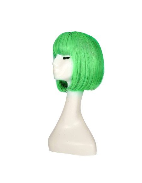 ⭐  Peluca Corta Bob en Fibras Ideal para Fiesta y Carnaval