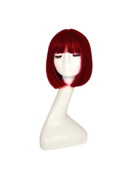 ⭐  Peluca Corta Bob en Fibras Ideal para Fiesta y Carnaval