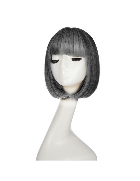 ⭐  Peluca Corta Bob en Fibras Ideal para Fiesta y Carnaval ⭐  Peluca Corta Bob en Fibras Ideal para Fiesta y Carnaval