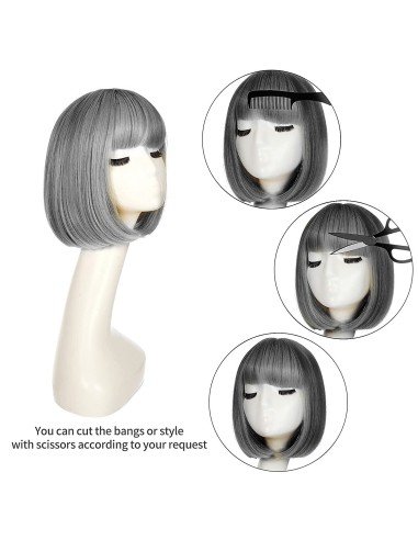 ⭐  Peluca Corta Bob en Fibras Ideal para Fiesta y Carnaval