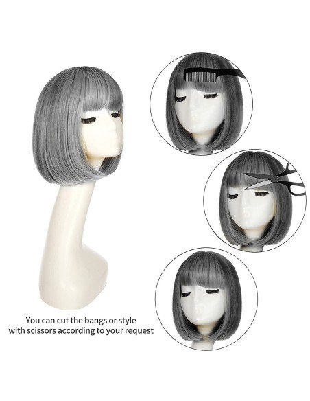 ⭐  Peluca Corta Bob en Fibras Ideal para Fiesta y Carnaval ⭐  Peluca Corta Bob en Fibras Ideal para Fiesta y Carnaval