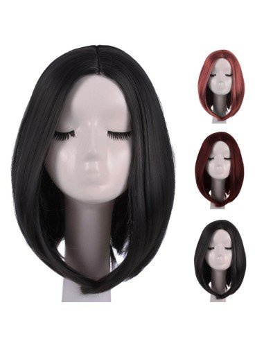 ⭐  Peluca Corta Kanekalon Corte Recto Apariencia Natural