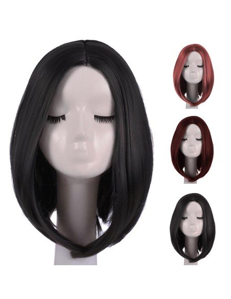 ⭐  Peluca Corta Kanekalon Corte Recto Apariencia Natural ⭐  Peluca Corta Kanekalon Corte Recto Apariencia Natural