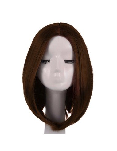 ⭐  Peluca Corta Kanekalon Corte Recto Apariencia Natural