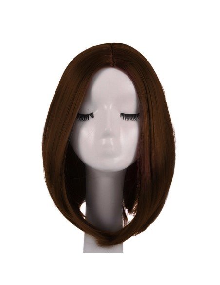 ⭐  Peluca Corta Kanekalon Corte Recto Apariencia Natural