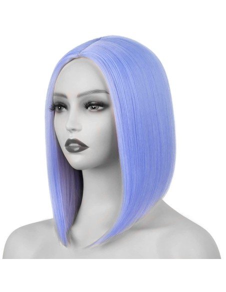 ⭐  Peluca Corta Kanekalon Corte Recto Apariencia Natural