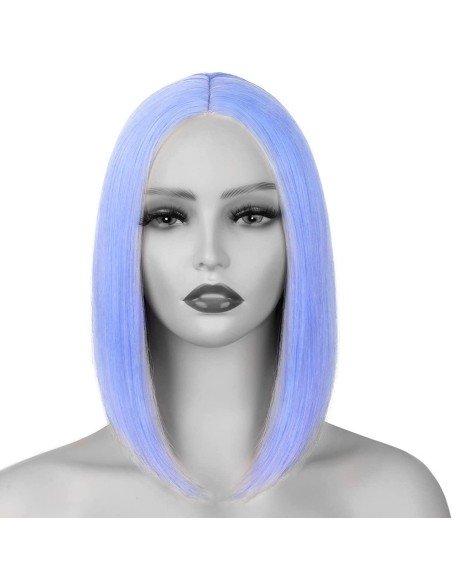 ⭐  Peluca Corta Kanekalon Corte Recto Apariencia Natural