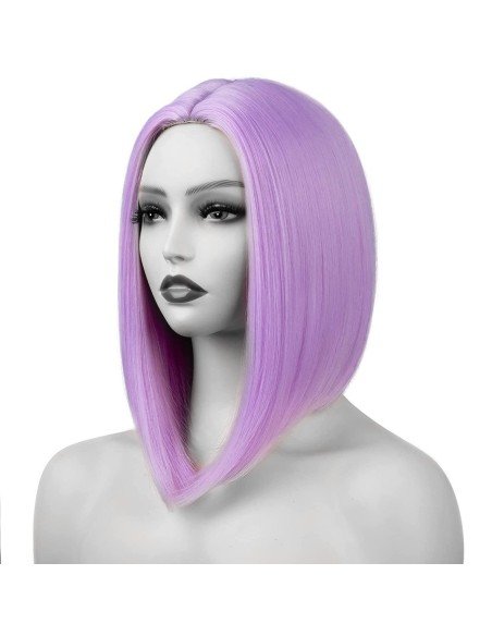 ⭐  Peluca Corta Kanekalon Corte Recto Apariencia Natural