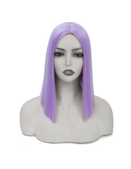 ⭐  Peluca Corta Kanekalon Corte Recto Apariencia Natural