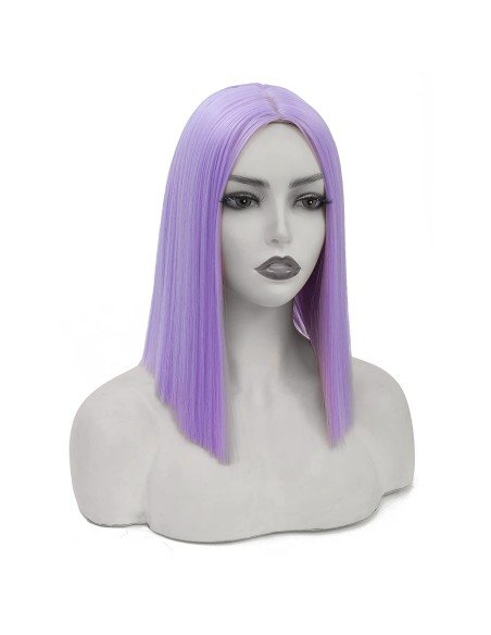 ⭐  Peluca Corta Kanekalon Corte Recto Apariencia Natural