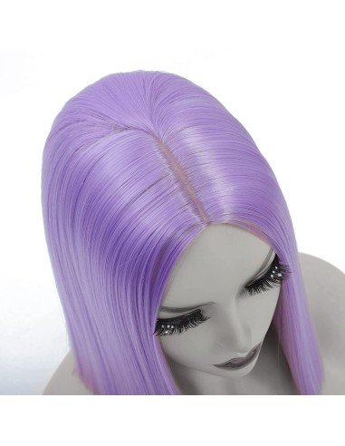 ⭐  Peluca Corta Kanekalon Corte Recto Apariencia Natural