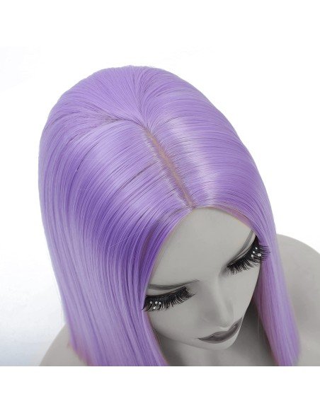 ⭐  Peluca Corta Kanekalon Corte Recto Apariencia Natural