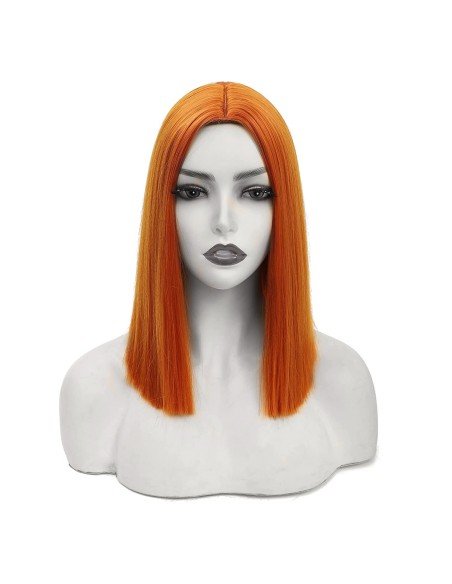 ⭐  Peluca Corta Kanekalon Corte Recto Apariencia Natural