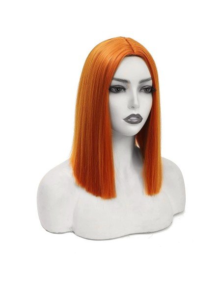 ⭐  Peluca Corta Kanekalon Corte Recto Apariencia Natural