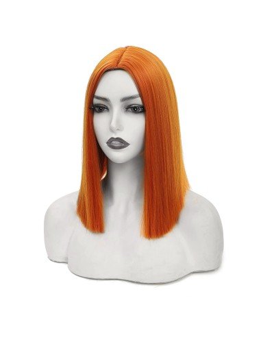 ⭐  Peluca Corta Kanekalon Corte Recto Apariencia Natural