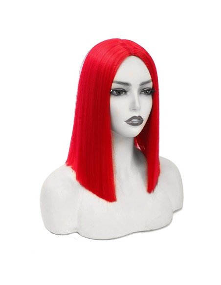 ⭐  Peluca Corta Kanekalon Corte Recto Apariencia Natural