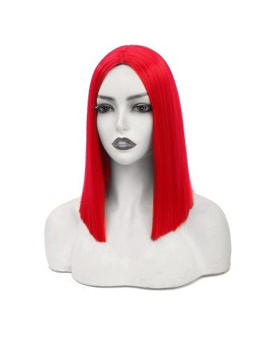 ⭐  Peluca Corta Kanekalon Corte Recto Apariencia Natural