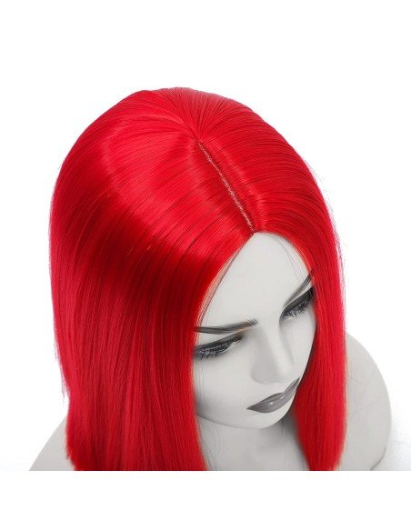 ⭐  Peluca Corta Kanekalon Corte Recto Apariencia Natural