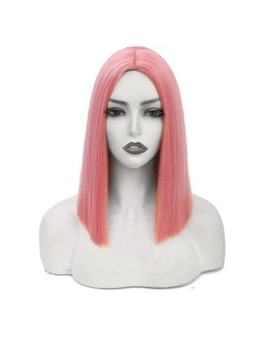 ⭐  Peluca Corta Kanekalon Corte Recto Apariencia Natural