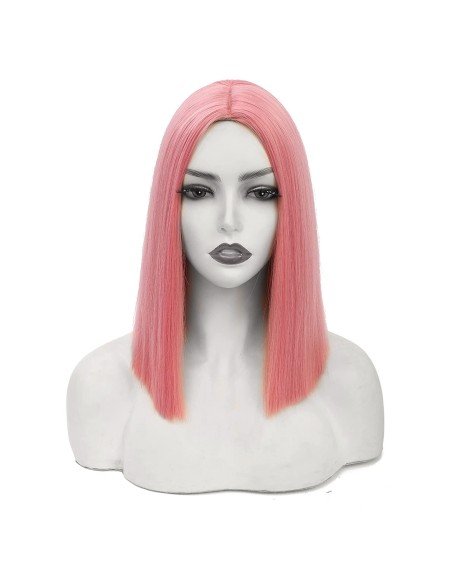 ⭐  Peluca Corta Kanekalon Corte Recto Apariencia Natural