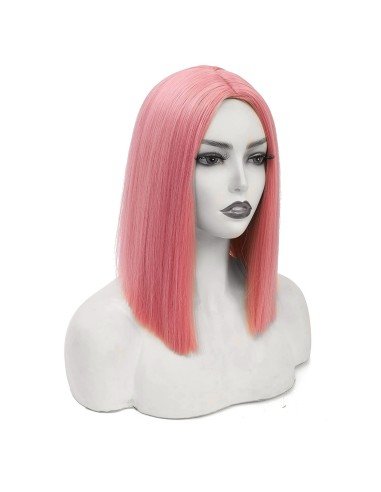 ⭐  Peluca Corta Kanekalon Corte Recto Apariencia Natural