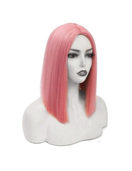 ⭐  Peluca Corta Kanekalon Corte Recto Apariencia Natural